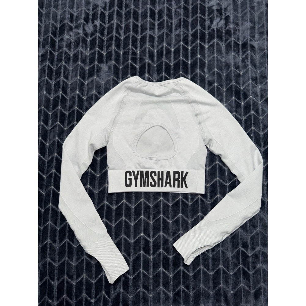 Gymshark Women's Gray Athletic Shirt Long Sleeve Active Wear Size XSmall
